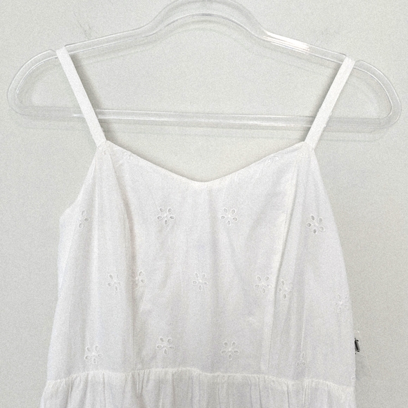 Old Navy Fit and Flare Smoked Midi Dress S White Eyelet NWT - Picture 6 of 8